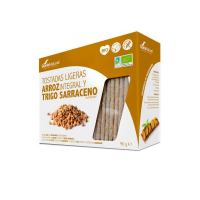 Tostadas Ligeras de Arroz Integral y Trigo Sarraceno Bio de Soria Natural  en Aperitivos para picar de MASmusculo